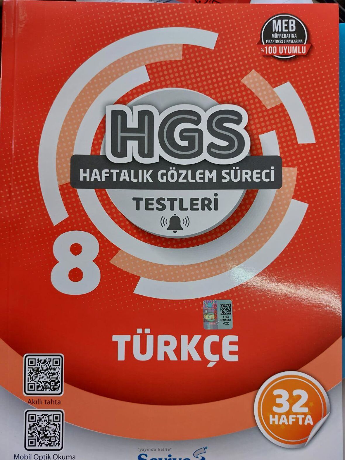 SEVİYE YAYINLARI 8.SINIF TÜRKÇE  HGS( HAFTALIK GÖZLEM SÜRECİ) TESTLERİ 32 HAFTA